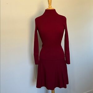 SPENSE Mock neck Sweater Dress PERFECT Holiday skater dress Size Small